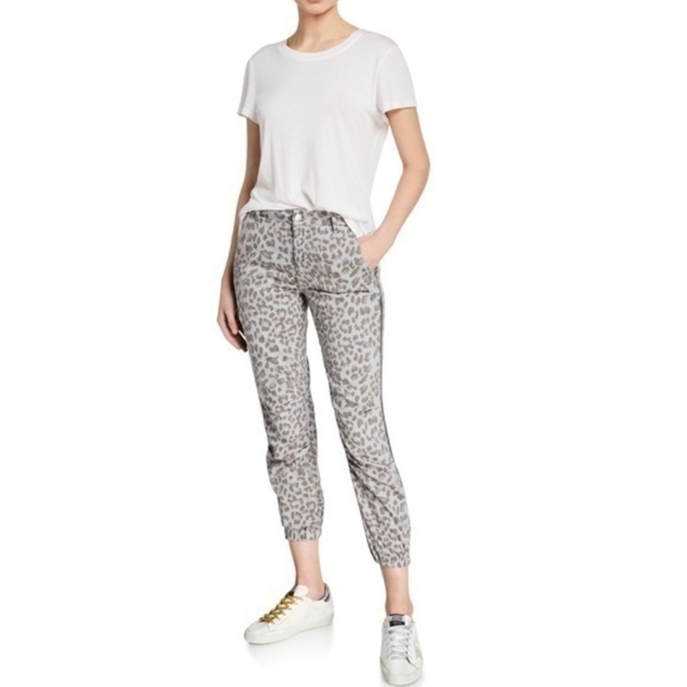 Sundry Leopard-Print Cropped Jogger Pants